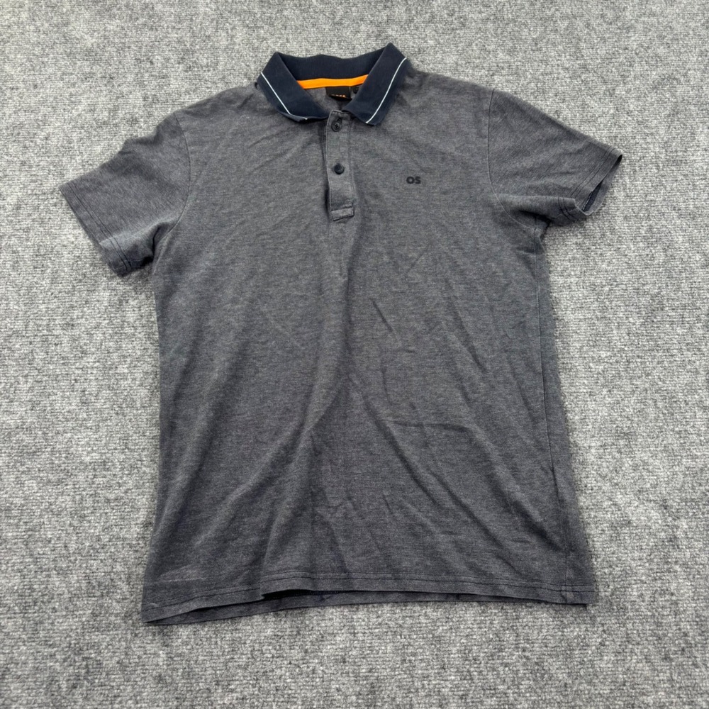 HUGO BOSS Polo Shirt Size Small Gray Short Sleeve Cotton Pique Men's - Picture 2 of 7
